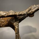 Animal Sculpture Dog, Glazed Stoneware, Unique Piece, 1960s