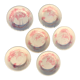 6 flat plates seen from oriental pink Shabby