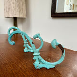 Pair of painted metal wall hooks