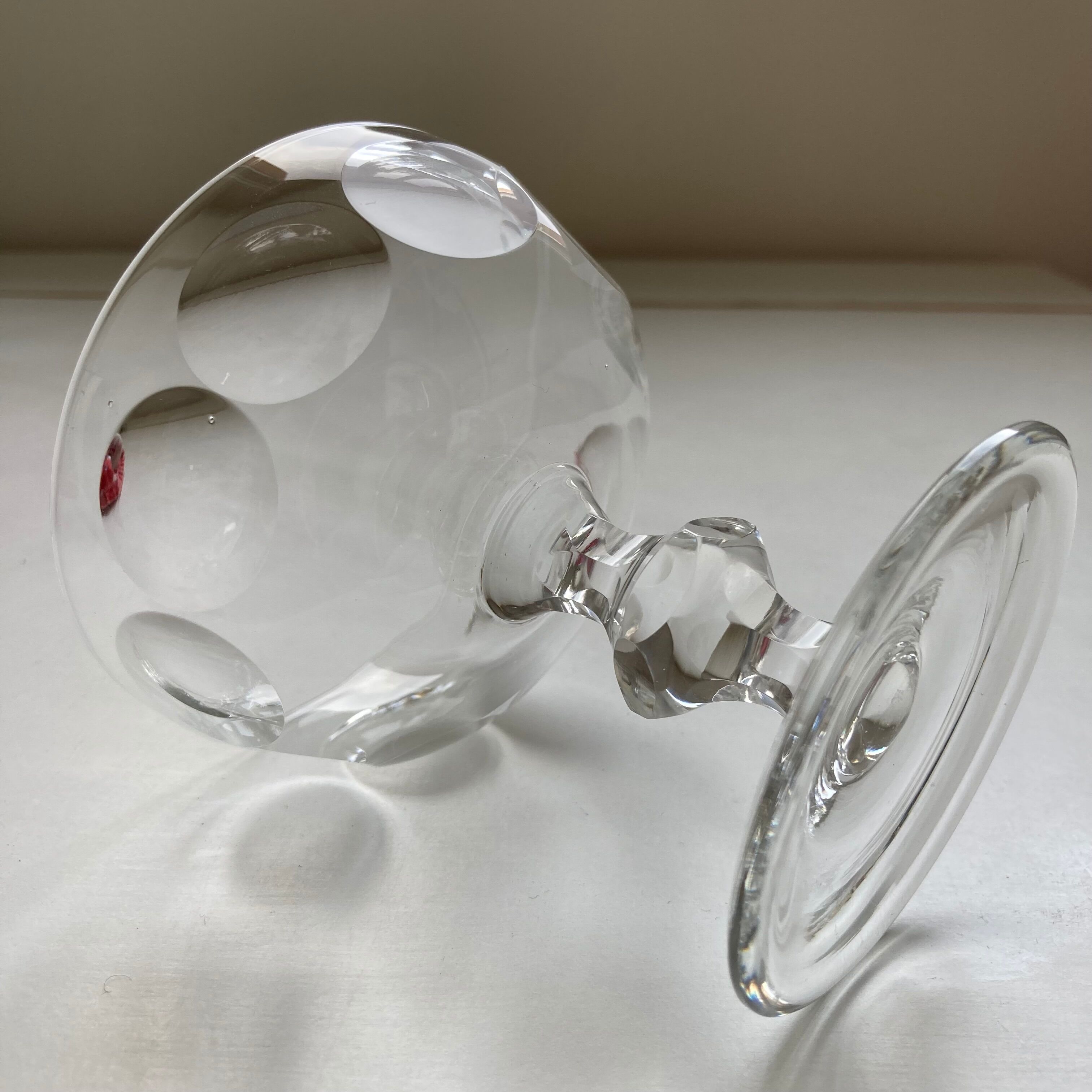 4 cut crystal champagne glasses