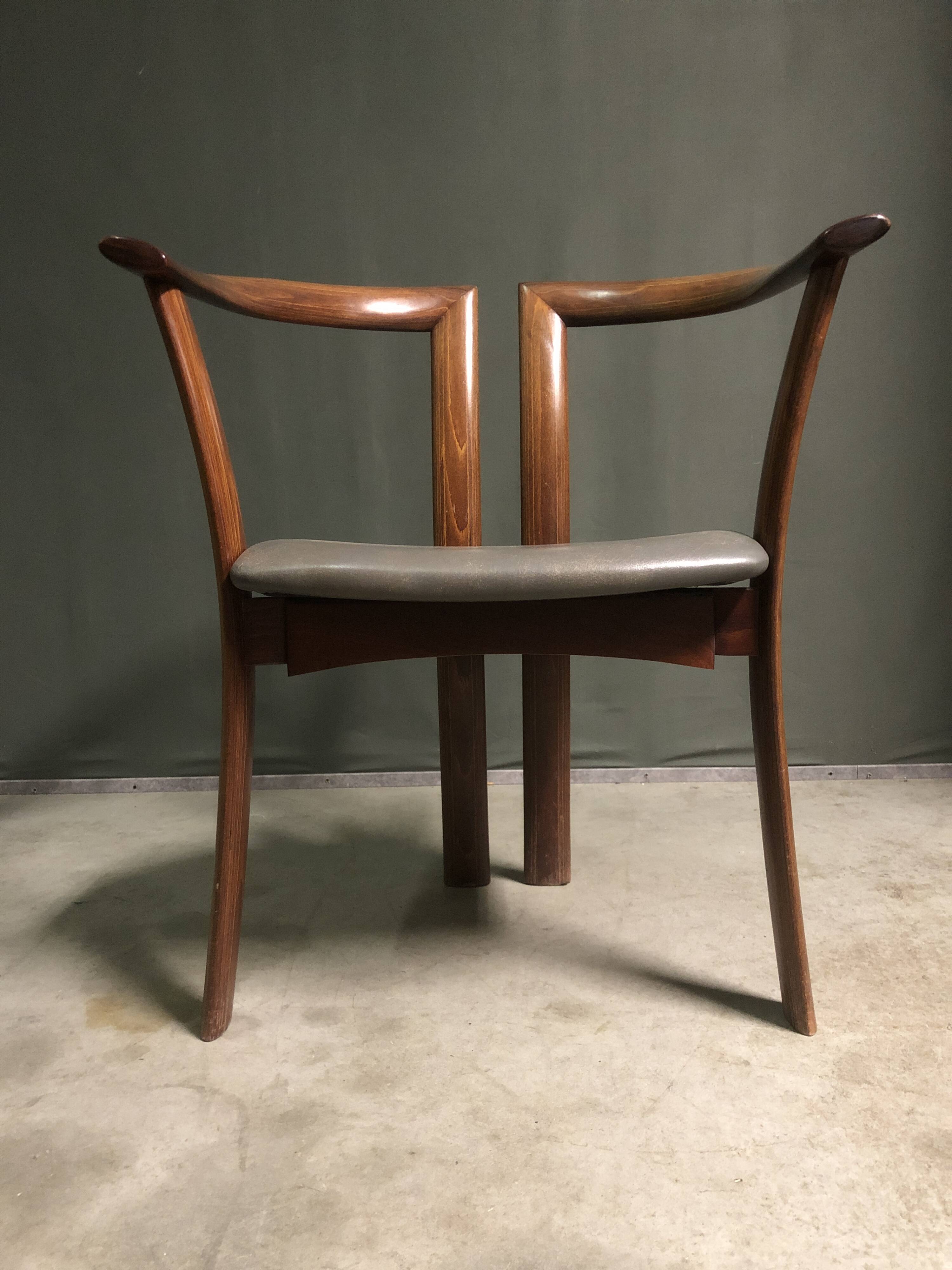 Rare PAIR OF DANISH ARMCHAIRS FOR SCHOU ANDERSEN