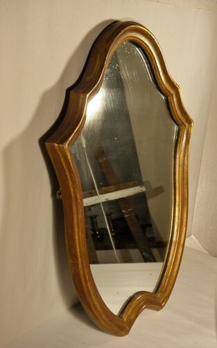 Miroir bois doré 60 x 47 cm