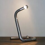 Lampe de table vintage en métal chromé, Italie, années 1970