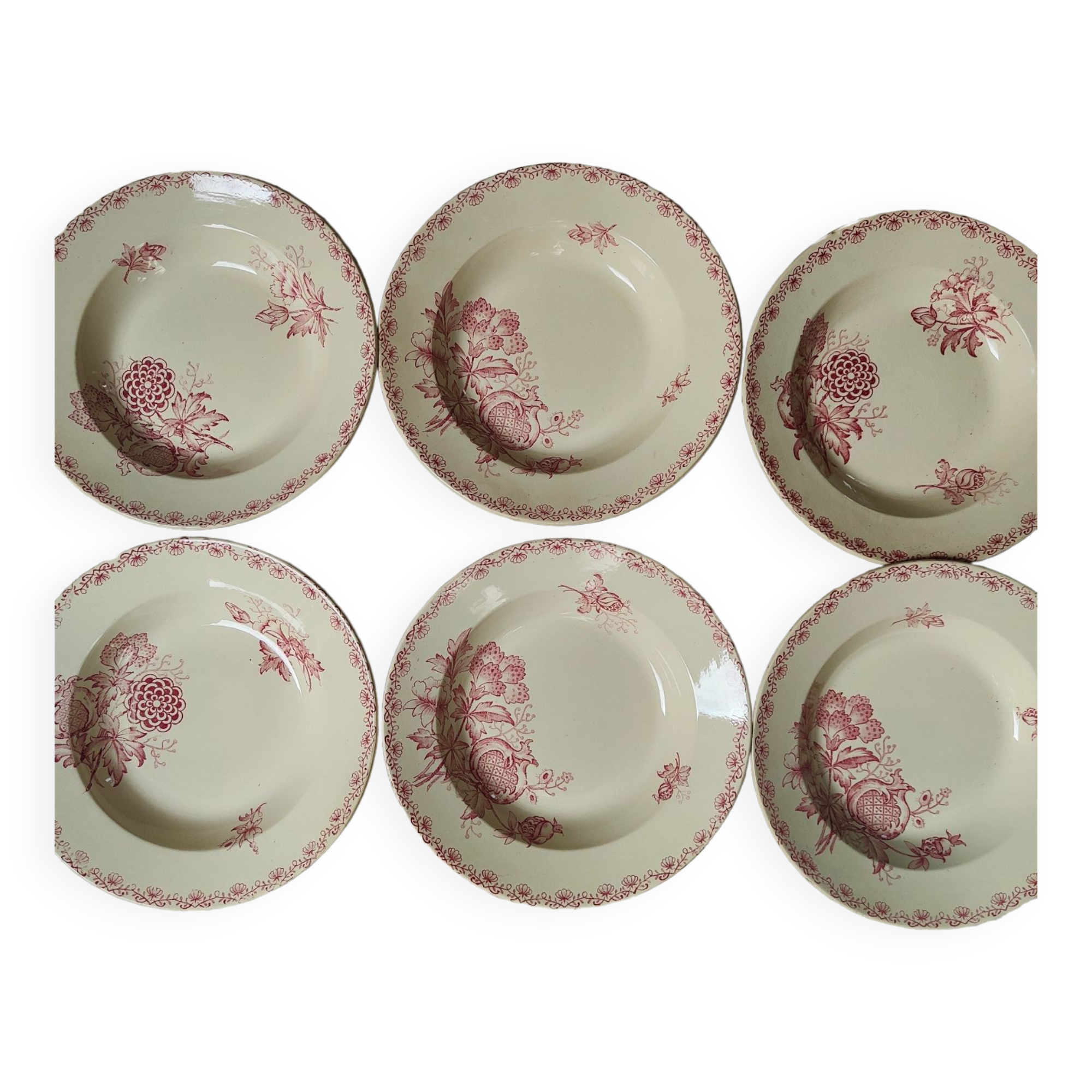 Iron earth plates U&C Sarreguemines Digoin