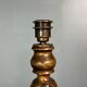 Brutalist Wood Turned Table Lamp in the style of Charles Dudouyt, 1950s