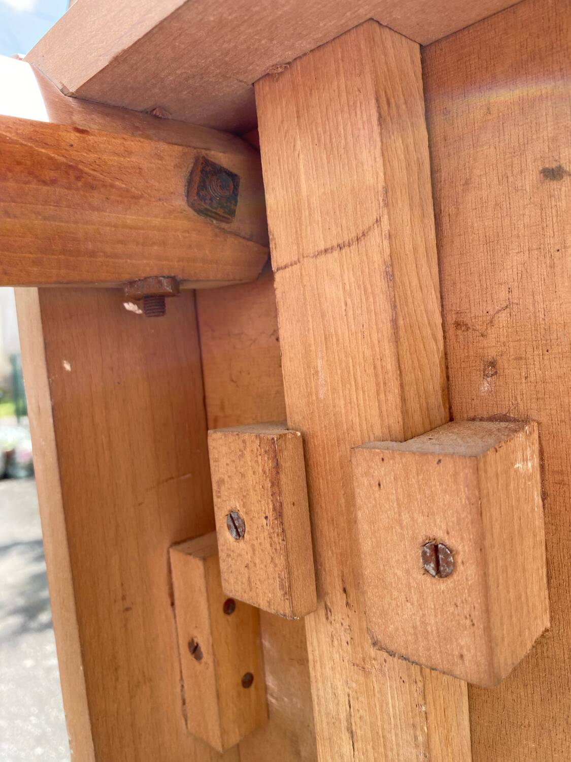 Vintage table with compass legs