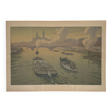 Lithograph by Henri Rivière Parisian Landscapes - The Trocadéro