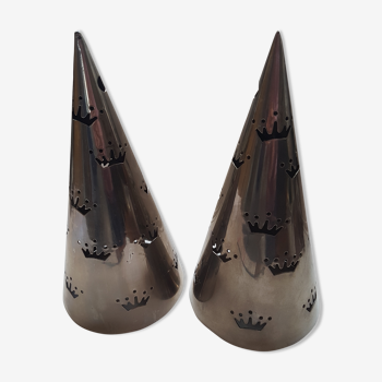 pair of photophores cones stainless noel