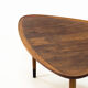 Vintage walnut ‘guitar pick’ coffee table