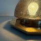 Octagonal ceiling light in brown glass and brass base by Limburg, 1960s, Germany.
