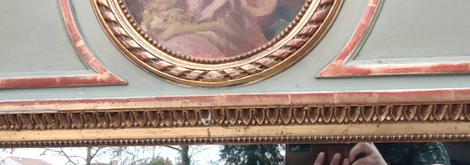 Old trumeau mirror