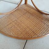 Bamboo rattan corner shelf