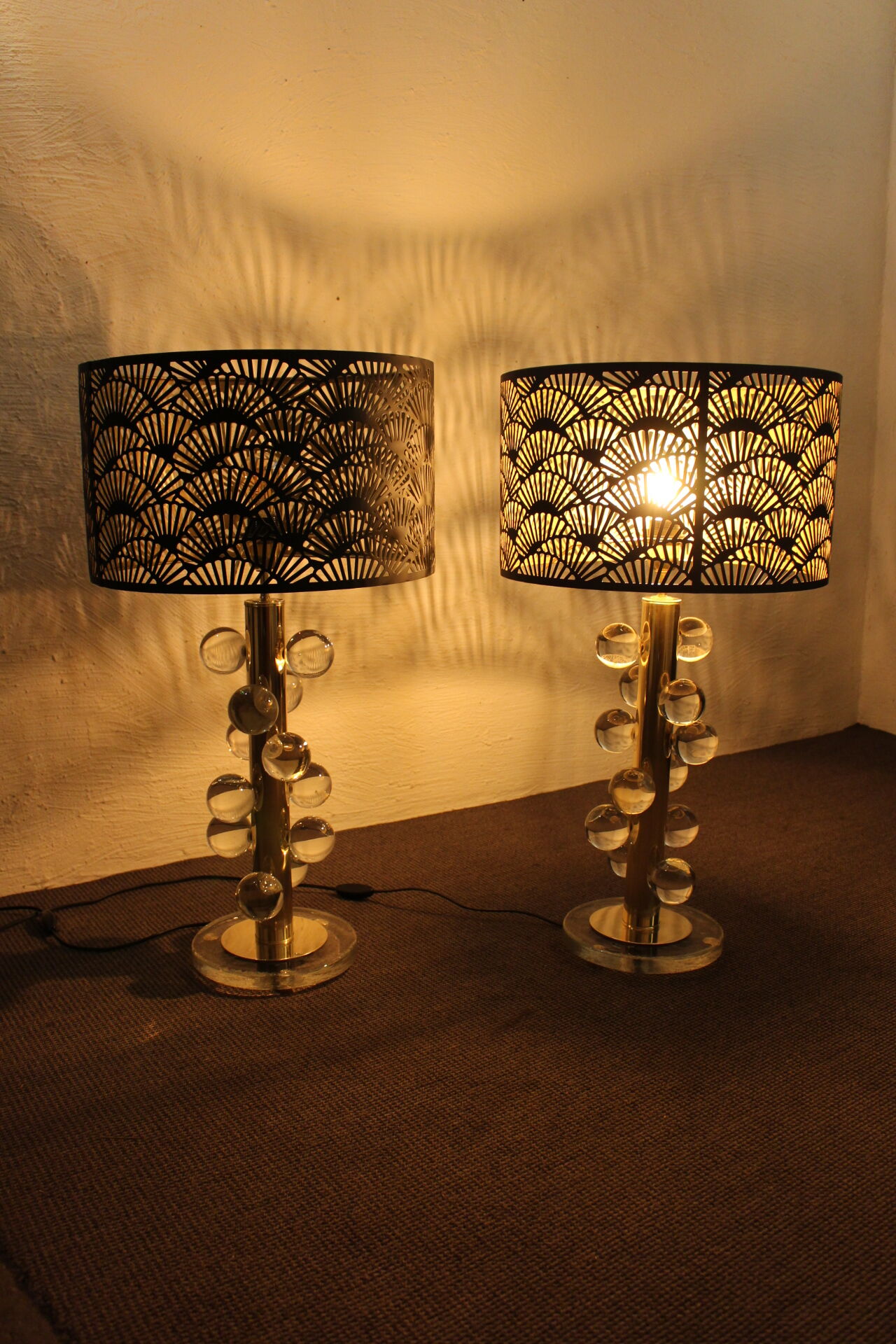 Pair of MURANO lamps