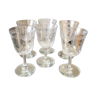 Suite of 6 glasses of baccarat model lafayette wine