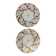 • Pair of deep/flat plates in porcelain from Paris, Atelier Camille