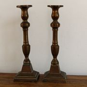 Pair of copper candle holders