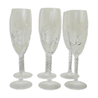 Series of six champagne flutes