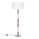 Big mid-century floor lamp / teak / aluminum / Danish modern design / 1960s / 1970s