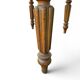 Antique drop-leaf table in wood, with turned legs and castors.