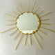 Mirror shape Sun brass of the 1970s 43x43cm