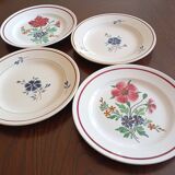 Ironware dessert plates St Amand "Capucines" and Moulin des Loups "Prisca"