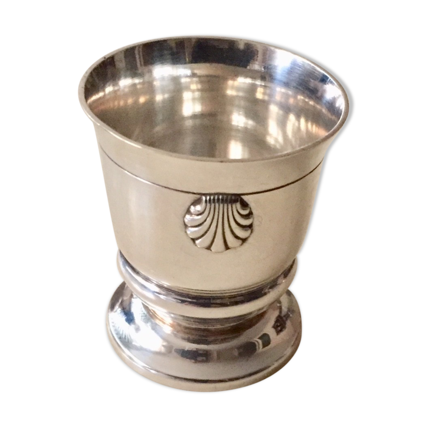 Egg Cup silver metal baptism gift