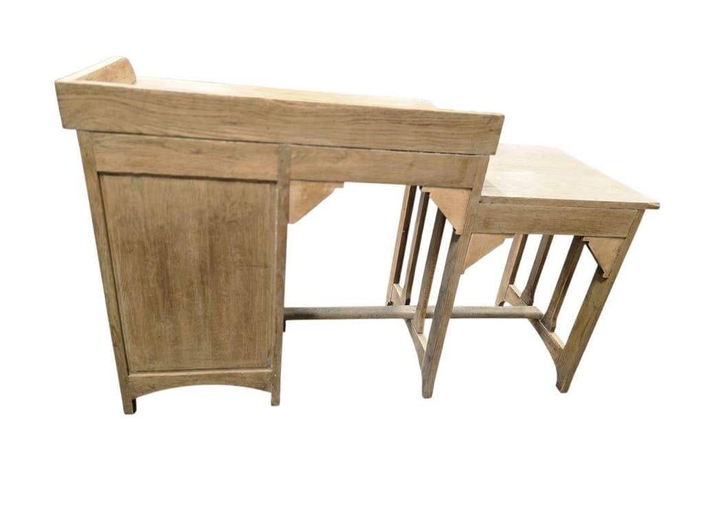 Vintage industrial wooden side table/desk