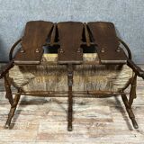 High-backed stepladder-type bench attributed to GALLÉ Emile (1846-1904), circa 1880-1890