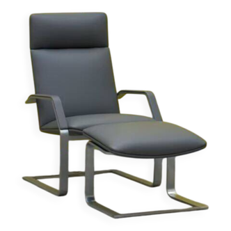 Erpo Classics CL265 Relax Armchair & Footstool - Grey Leather