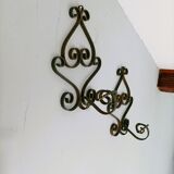 Set of 2 wrought iron hooks