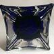 Old vintage blue glass vase