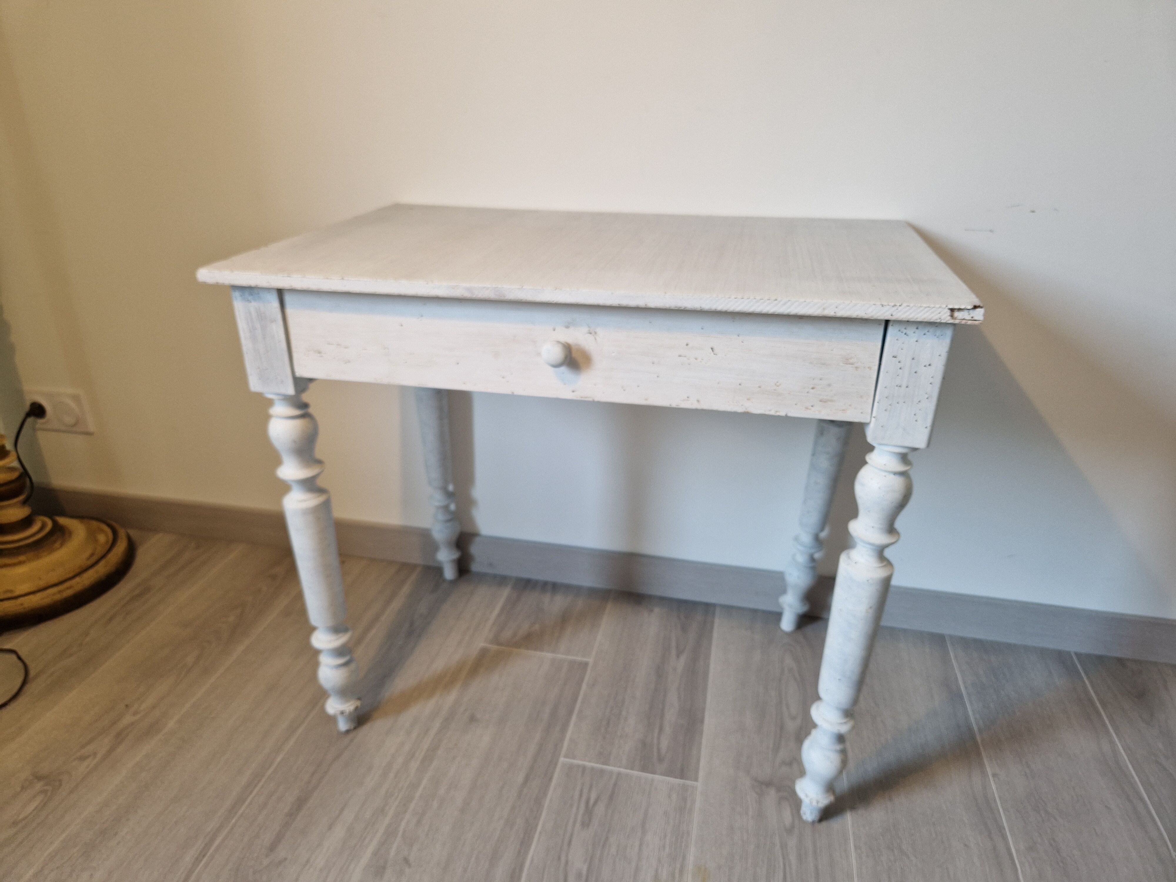 Bureau pieds tournés shabby chic