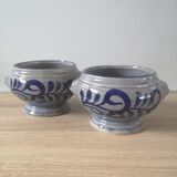 Lot bowls Alsatian lion head