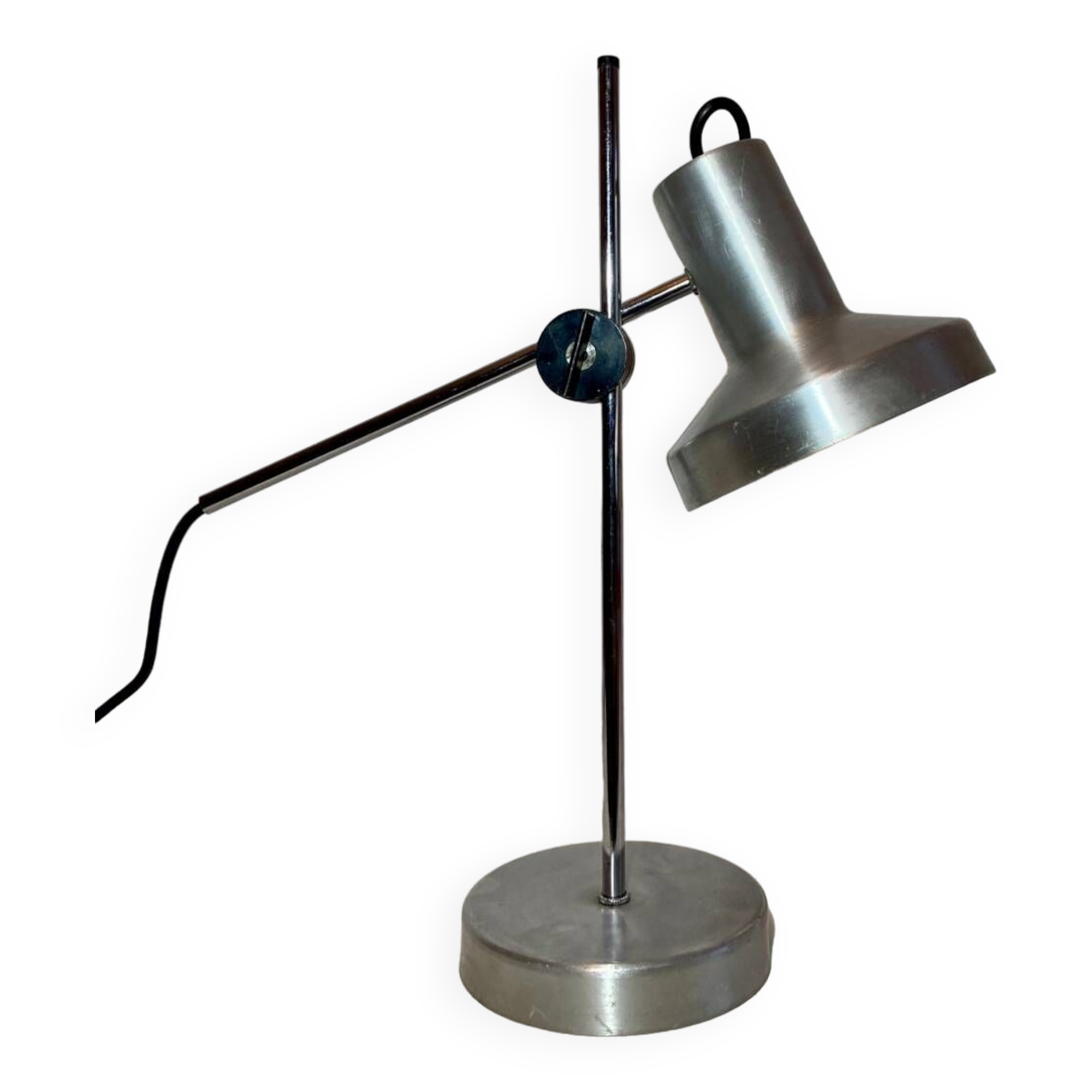 Brushed aluminum desk lamp