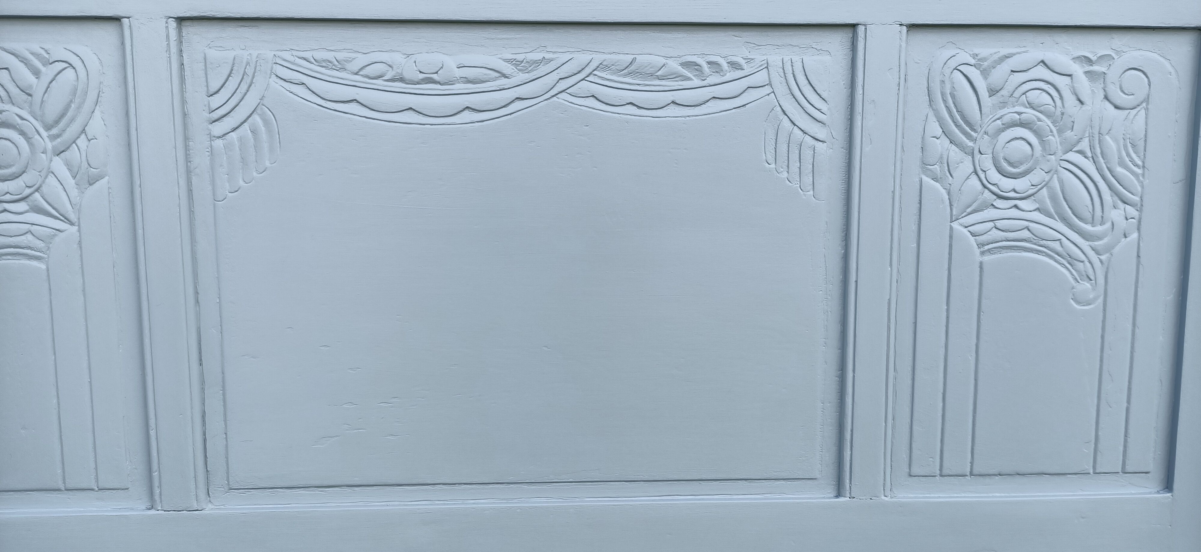 Painted art deco bedhead