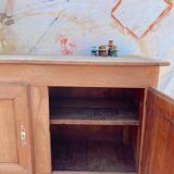 Magnificent vintage buffet / sideboard in raw wood