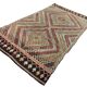 Geometric Handwoven Bohemian Kilim Rug