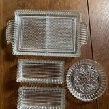 50s glass tray and ramekins.