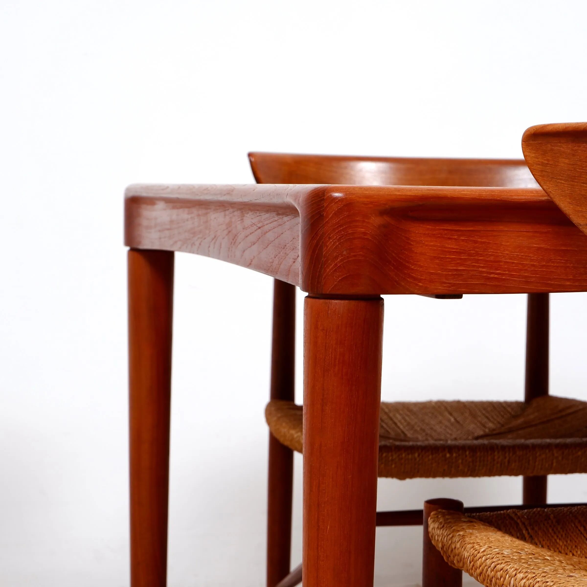 Extendable dining table in teak by H. W. Klein for Bramin Mobler