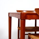 Extendable dining table in teak by H. W. Klein for Bramin Mobler