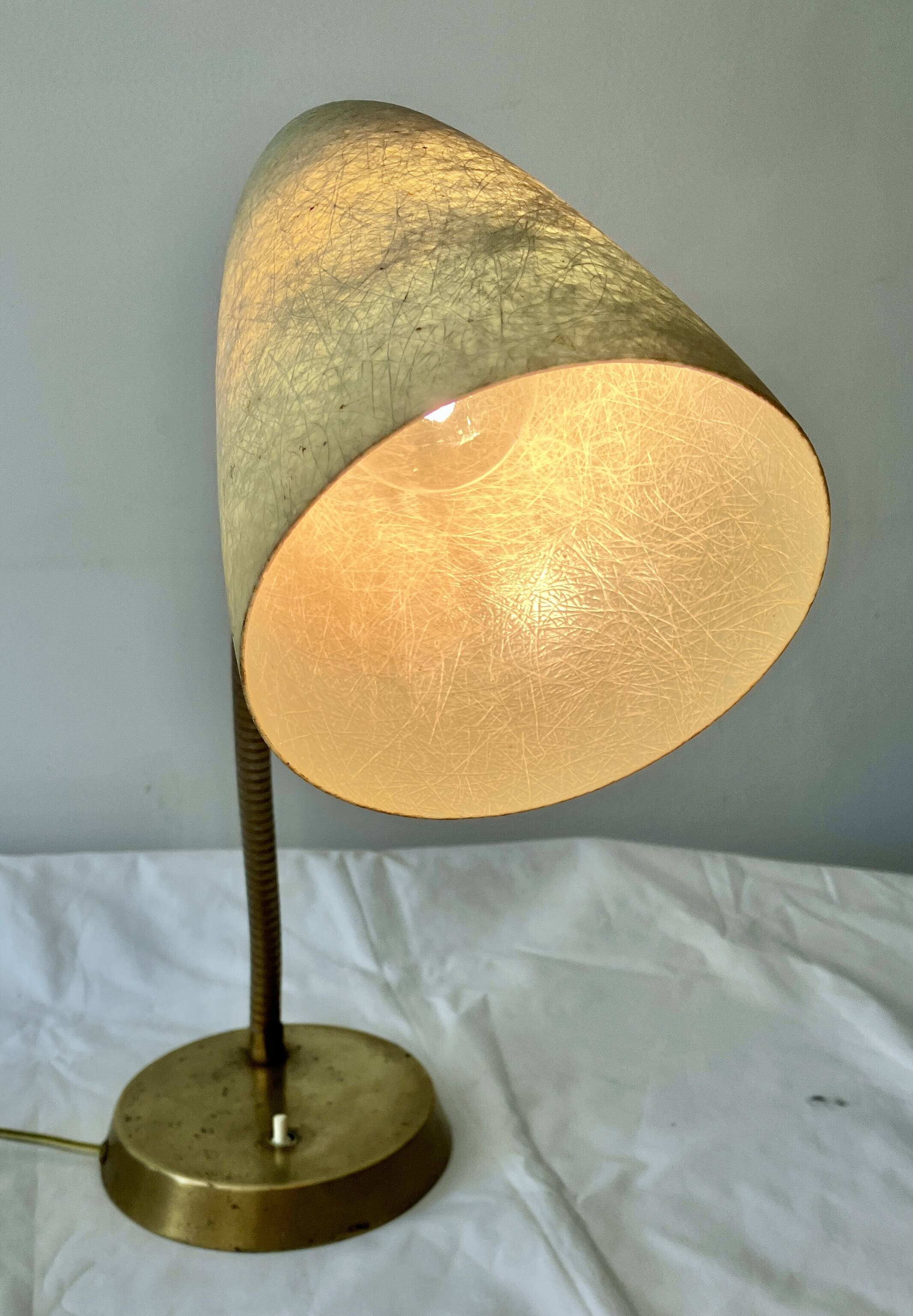 Lampe années 60 fibre de verre
