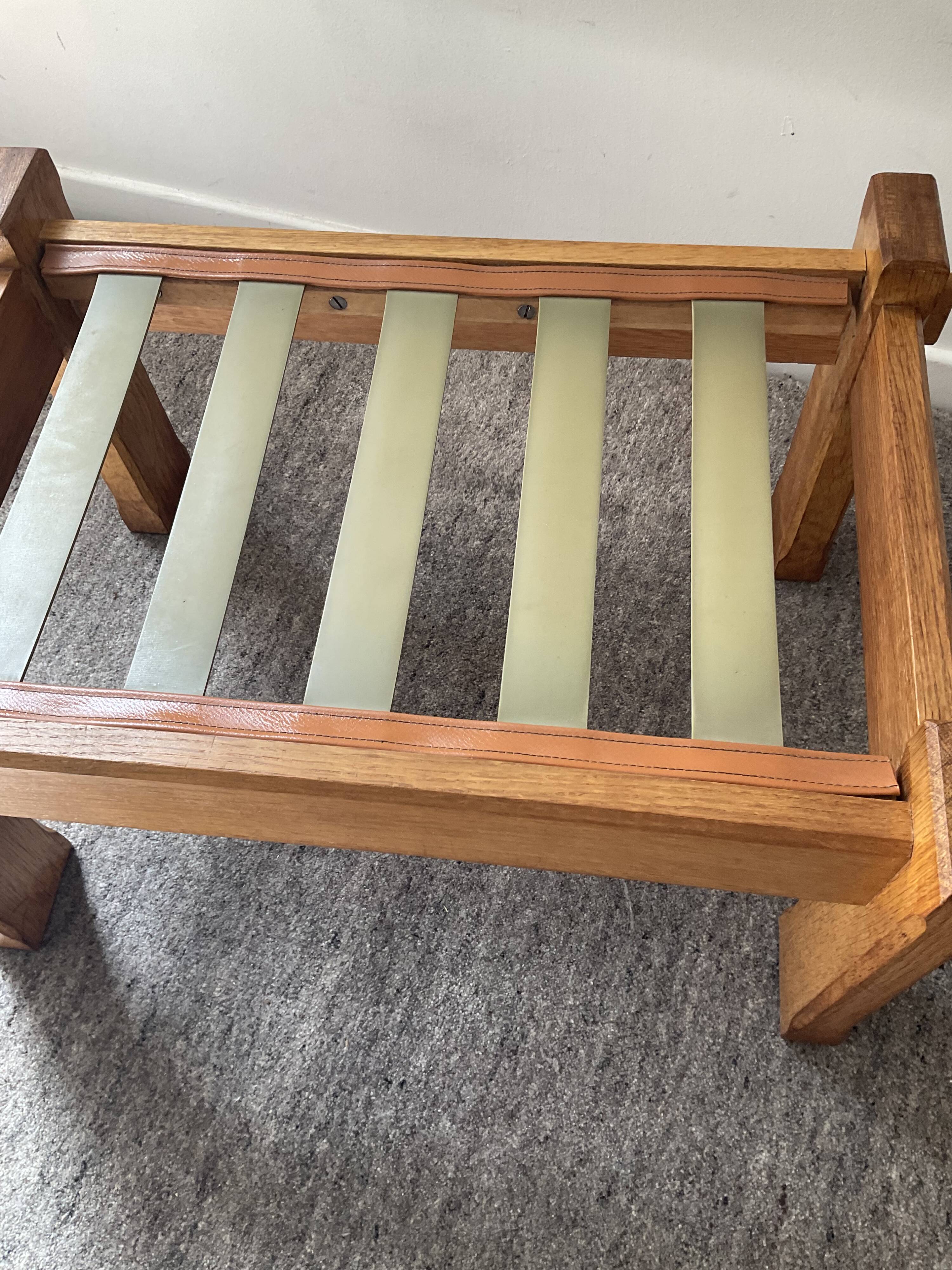 Vintage wooden Ottoman from the 70s