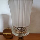 Pair of art deco wall lamps glass paste