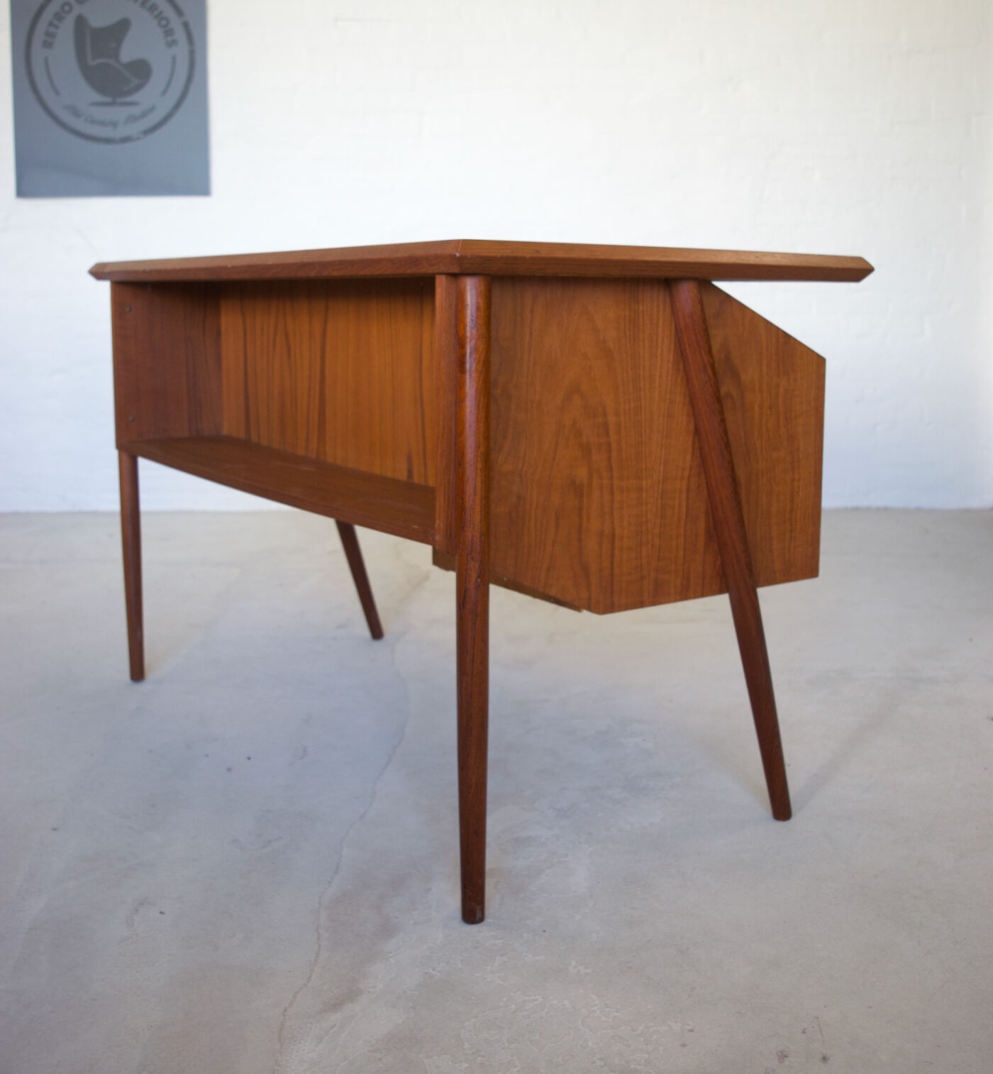 Danish Teak Desk By Gunner Nielsen for Tibergaard