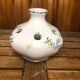 Old moustiers flower stick vase vintage painted white ceramic