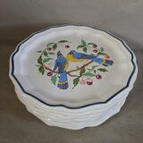 8 assiettes à dessert anciennes Salins