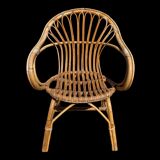 3 rattan armchairs from the 60'S
