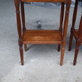 Pair of bedside tables in walnut 19th