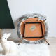 Pelfran mouldy chair in faux grey fur