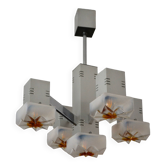 Lustre cubique Sciolari Chrome verre de Murano 60/70s